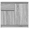 vidaXL Buffet avec tiroir sonoma gris 71x35x65 cm bois d'ing&eacute;nierie