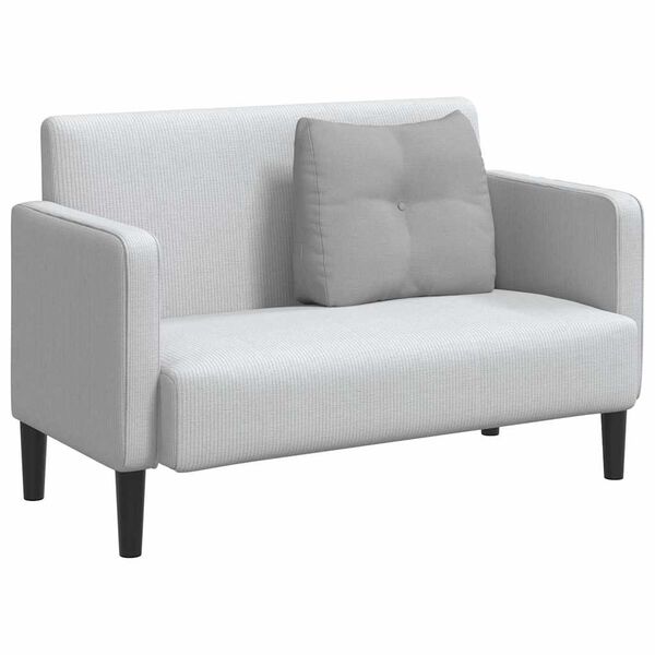 vidaXL Coussin de Dos Gris nuage 60 x 24 x 50 cm tissu