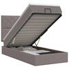 vidaXL Lit ottoman avec matelas Taupe 90 x 200 cm Tissu