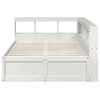 vidaXL Lit bibliothèque sans matelas blanc 135x190 cm bois pin massif