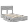 vidaXL Lit de Rangement Gris Sonoma 135 x 190 cm Bois d'ing&eacute;nierie