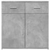 vidaXL Buffets 2 pcs gris b&eacute;ton 79x38x80 cm bois d'ing&eacute;nierie