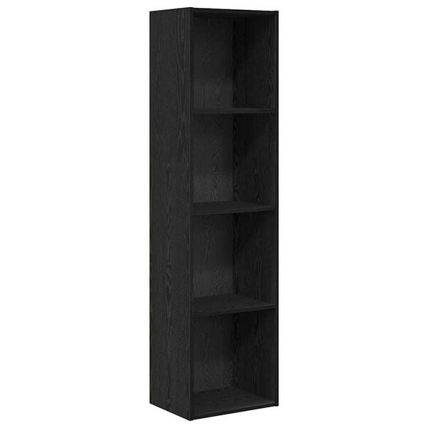 vidaXL &Eacute;tag&egrave;re Ch&ecirc;ne noir 40 x 30 x 152 cm Bois d'ing&eacute;nierie