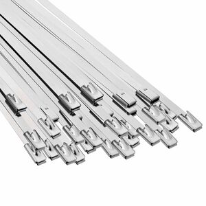 vidaXL Attache de c&acirc;ble 250 pc 4,6 x 600 mm Argent&eacute;
