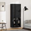 vidaXL Haut Armoire Ch&ecirc;ne noir 69,5 x 34 x 180 cm Bois d'ing&eacute;nierie