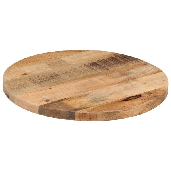 vidaXL Dessus de table Ø 40x1,5 cm rond bois massif de manguier brut