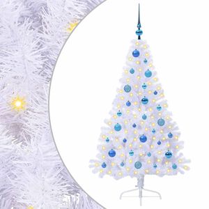 vidaXL Sapin de No&euml;l artificiel avec 150 LED Blanc 150 cm PVC et Acier