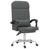vidaXL Fauteuil de massage inclinable de bureau Gris foncé Tissu