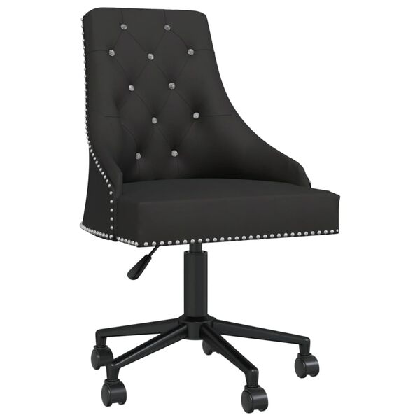 vidaXL Chaises pivotantes &agrave; manger lot de 2 Noir Velours