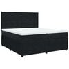 vidaXL Sommier &agrave; lattes de lit et matelas Noir 200x200 cm Velours