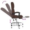 vidaXL Fauteuil de massage inclinable de bureau Marron Similicuir