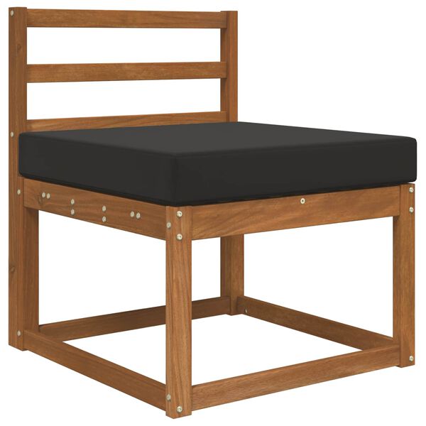 vidaXL Coussin de canap&eacute; d'ext&eacute;rieur Noir 60 x 60 x 8 cm Polyester