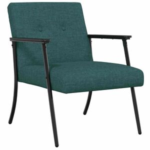 vidaXL fauteuil Vert fonc&eacute; tissu
