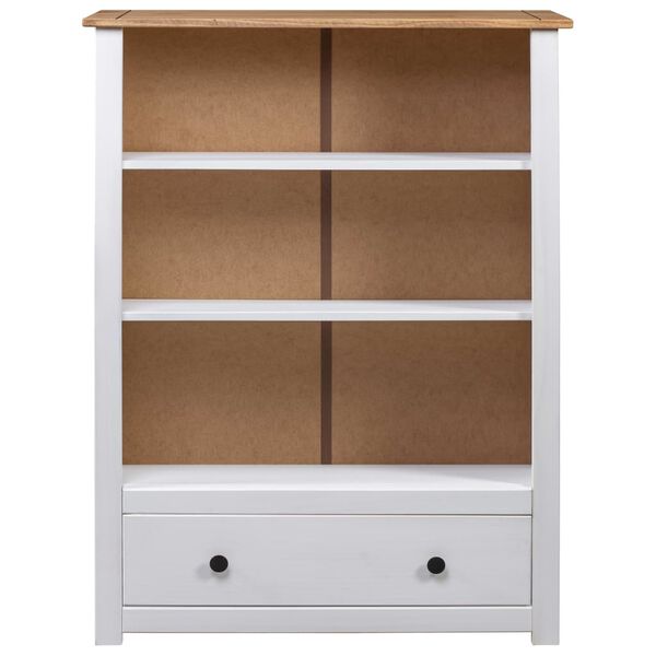vidaXL Biblioth&egrave;que Blanc 80x35x110 cm Pin massif Assortiment Panama