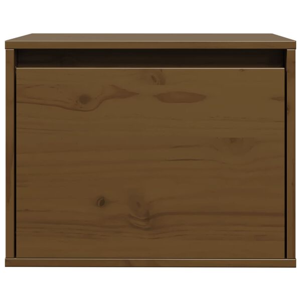 vidaXL Armoire murale Marron miel 45x30x35 cm Bois de pin massif