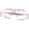 vidaXL Cadre de lit avec tables de chevet Naturel 100 x 220 cm