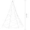 vidaXL Arbre mural avec crochet métallique 720 LED Blanc froid 5 m