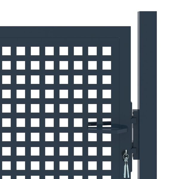 vidaXL Portail de cl&ocirc;ture Anthracite 102 x 125 cm Acier