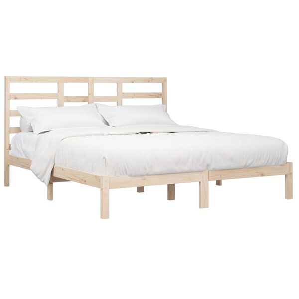 vidaXL Cadre de lit sans matelas bois massif 200x200 cm