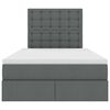 vidaXL Lit avec rangement et matelas Gris fonc&eacute; 120 x 200 cm Polyester