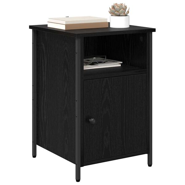 vidaXL Cabinet de chevet Ch&ecirc;ne noir 40 x 42 x 60 cm Bois d'ing&eacute;nierie