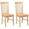 vidaXL Chaises &agrave; manger 2 pcs bois massif caoutchouc