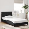 vidaXL Cadre de lit sans matelas Hanko noir 100x200 cm velours