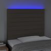 vidaXL T&ecirc;te de lit &agrave; LED Taupe 90x5x118/128 cm Tissu