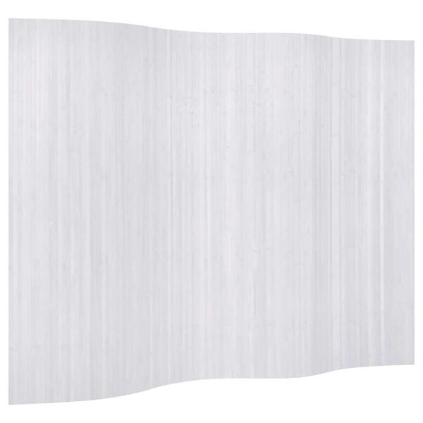 vidaXL Cloison de s&eacute;paration bambou blanc largeur 250 cm hauteur 165 cm