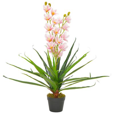 vidaXL Plante artificielle avec pot Orchidée Rose 90 cm