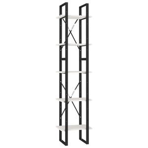 vidaXL Biblioth&egrave;que &agrave; 5 niveaux Blanc 40x30x175 cm Bois de pin