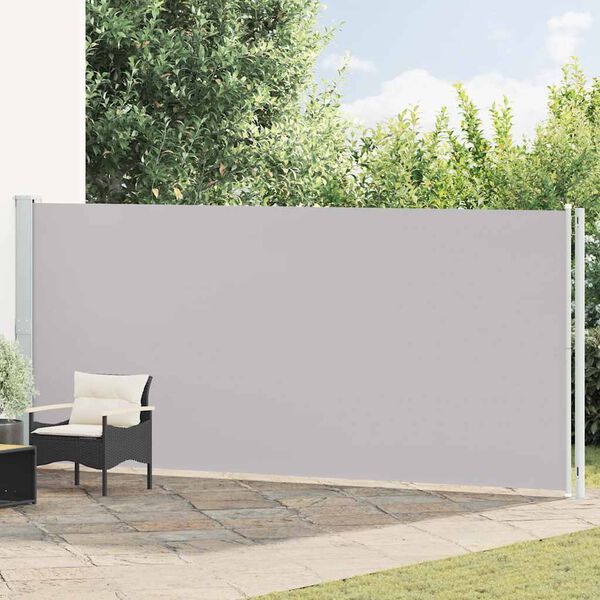 vidaXL Auvent lat&eacute;ral r&eacute;tractable de patio 180x600 cm Gris