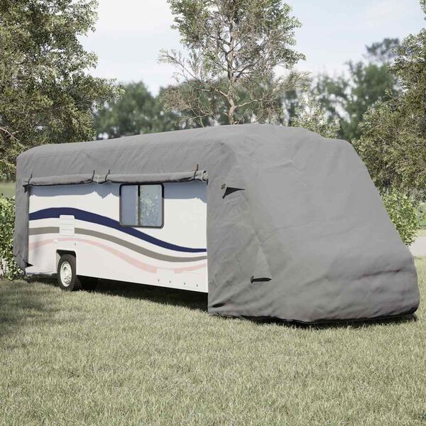 vidaXL Housse de camping-car gris 870x235x275 cm tissu non tiss&eacute;