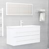 vidaXL Ensemble de meubles de salle de bain 2 pcs Blanc Agglom&eacute;r&eacute;