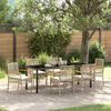 vidaXL Ensemble de salle &agrave; manger pour jardin 7 pcs Beige polyrotin