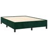 vidaXL Cadre de lit sans matelas vert fonc&eacute; 140x190 cm velours