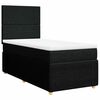 vidaXL Sommier &agrave; lattes de lit avec matelas Noir 90x190 cm Tissu