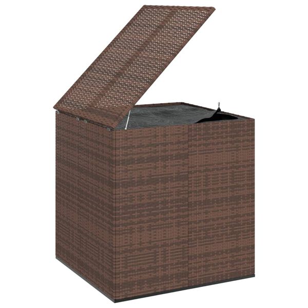 vidaXL Boîte à coussins de jardin Résine tressée 100x97,5x104cm Marron