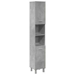vidaXL Armoire de salle de bain Gris b&eacute;ton 30x30x179 cm Agglom&eacute;r&eacute;