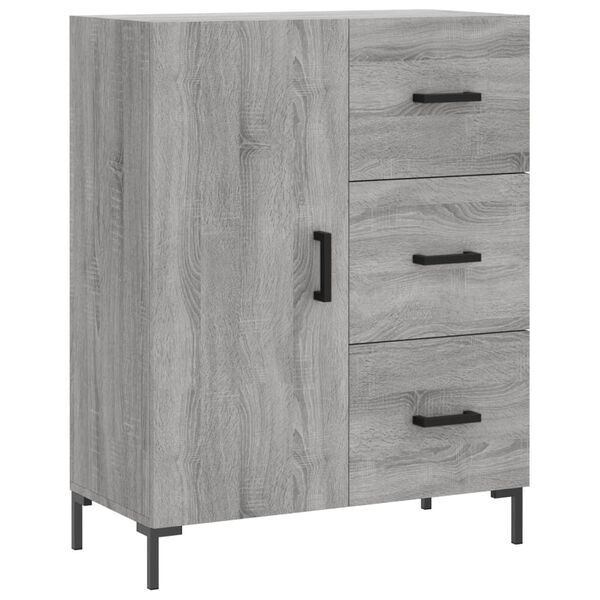 vidaXL Buffet sonoma gris 69,5x34x90 cm bois d'ing&eacute;nierie
