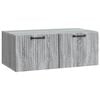 vidaXL Meuble TV mural Sonoma gris 78,5 x 41 x 30 cm Bois d'ing&eacute;nierie