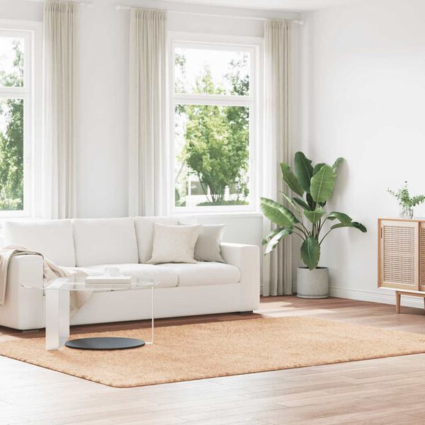 vidaXL Tapis Shaggy &agrave; poils longs NAVARRA beige 200x290 cm polyester