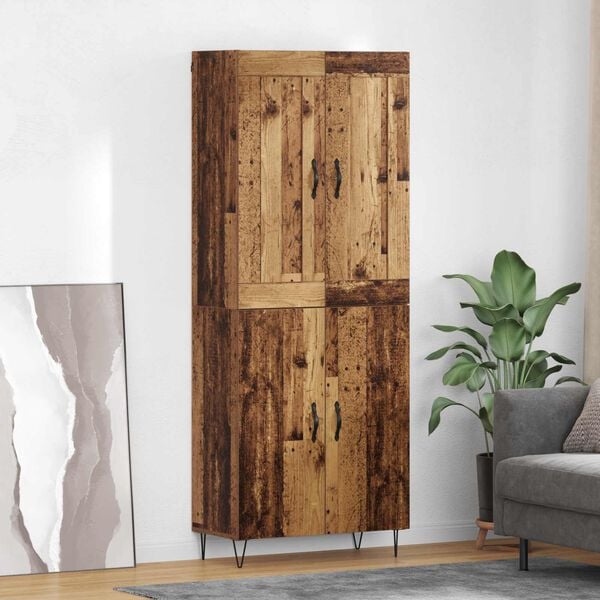 vidaXL Haut Armoire Bois Ancien 69,5 x 34 x 180 cm Bois d'ing&eacute;nierie
