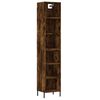 vidaXL Buffet haut Ch&ecirc;ne fum&eacute; 34,5x32,5x180 cm Bois d'ing&eacute;nierie