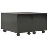 vidaXL Table basse Noir brillant 60x60x35 cm Bois d'ing&eacute;nierie