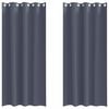 vidaXL Rideaux occultants avec anneaux 2 pc Anthracite 260 x 140 cm