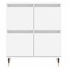 vidaXL Buffets 2 pcs blanc bois d'ing&eacute;nierie