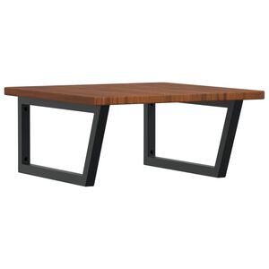 vidaXL &Eacute;tag&egrave;re de vasque murale acier et bois de ch&ecirc;ne massif