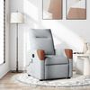 vidaXL Fauteuil de massage inclinable Gris clair Tissu