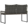 vidaXL Banc ext&eacute;rieur Gris 118 x 55 x 82 cm Rotin PE et tissu